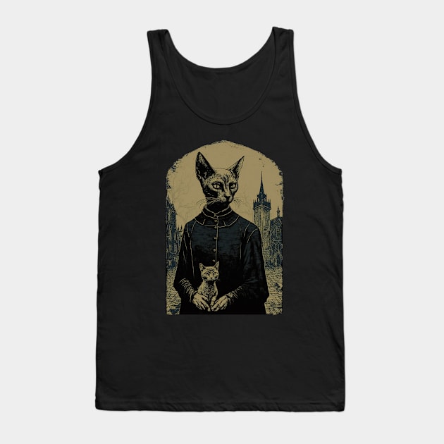 Sphynx Cat Dark Priest Tank Top by Enyr's little witchy corner